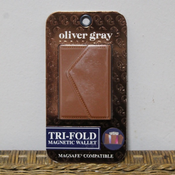 Oliver Gray Tri-Fold Magnetic Wallet.  MagSafe Compatible. - Picture 5 of 5